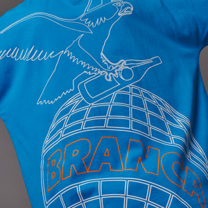 Outline Eagle Over Kimono Tee Pool Blue