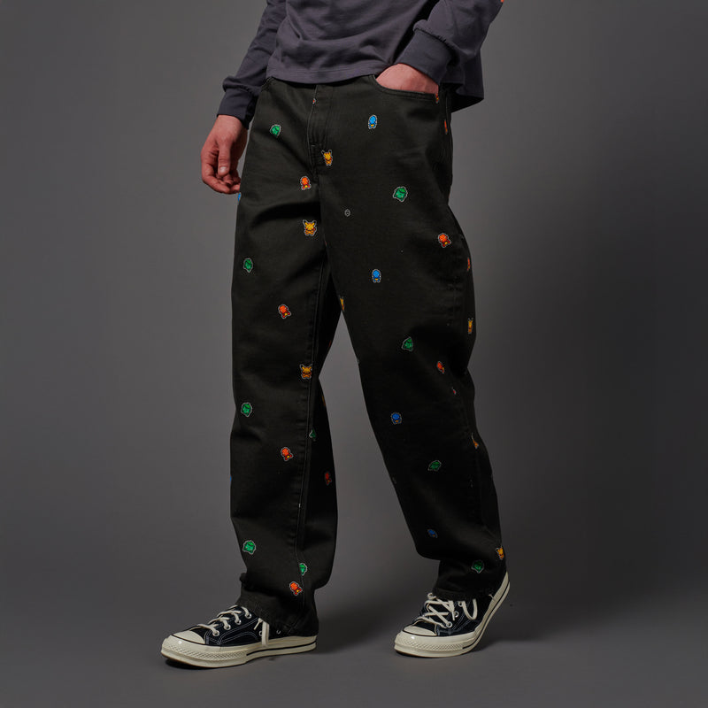 Starter Pattern Loose Fit Denim