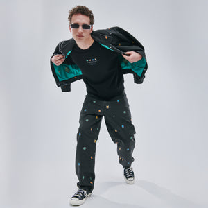 Starter Pattern Loose Fit Denim