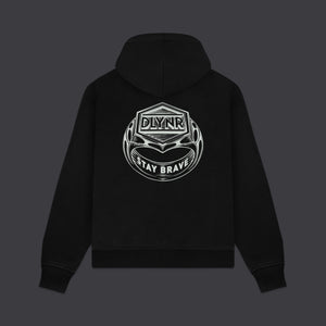 Ring Zip Hoodie Black