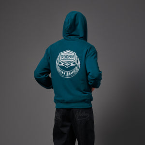 Ring Zip Hoodie Teal