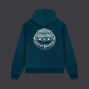 Ring Zip Hoodie Teal
