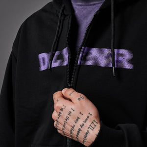 Cracked DLYNR Zip Hoodie Black