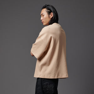 Ice Rink, Icy Drink Over Tee Sand Beige