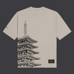 BENCH Tokyo Over Kimono Tee Dark Beige