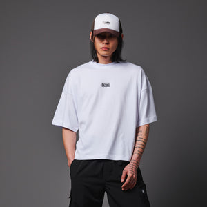 3D Box Logo Over Tee White