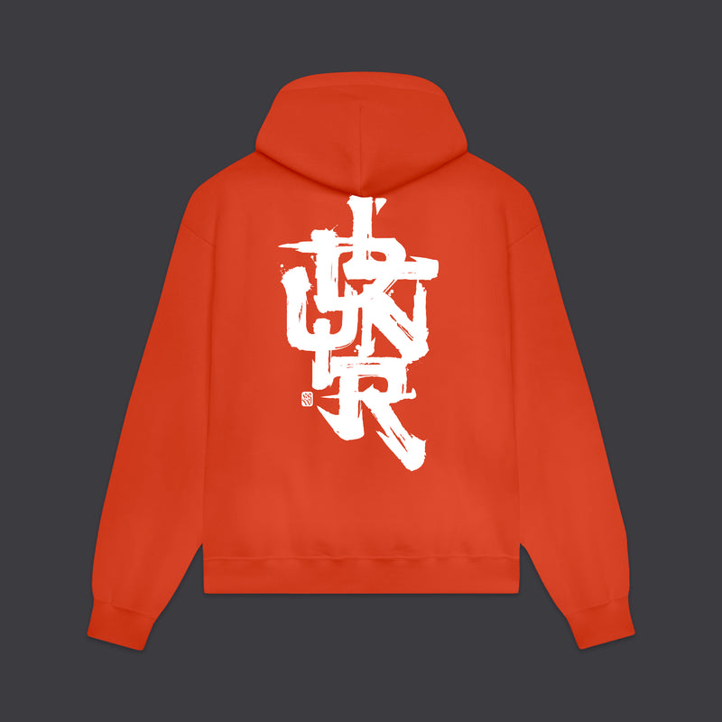 DLYNR Brushstroke Hoodie Bright Red