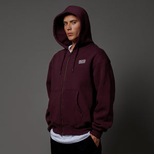 DLYNR Stamp Zip Hoodie Prune