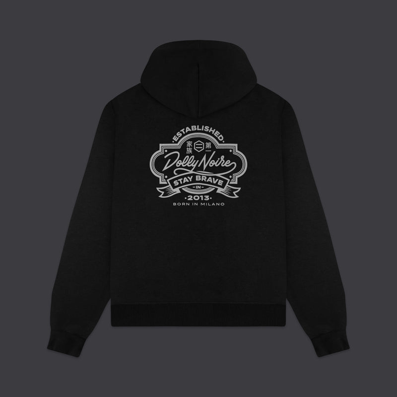 Dolly Noire Kanban Zip Hoodie Black