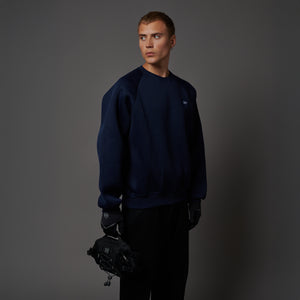 Mesh Crewneck Midnight Blue