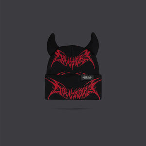 Devil Beanieclava Black / Bordeaux