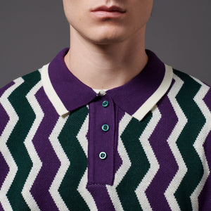 Chevron Polo Sweater