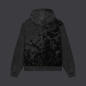 Heaven Falls Hoodie Acid Black