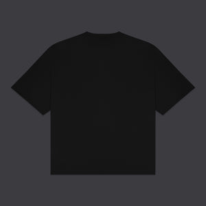Stencil Cropped Tee Black