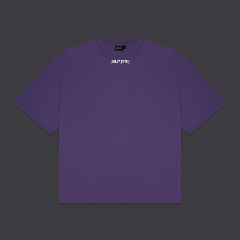 Stencil Cropped Tee Purple Reign
