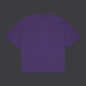 Stencil Cropped Tee Purple Reign