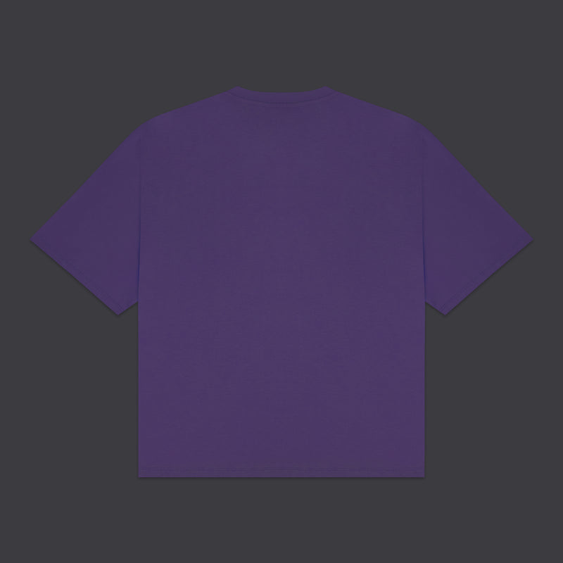 Stencil Cropped Tee Purple Reign