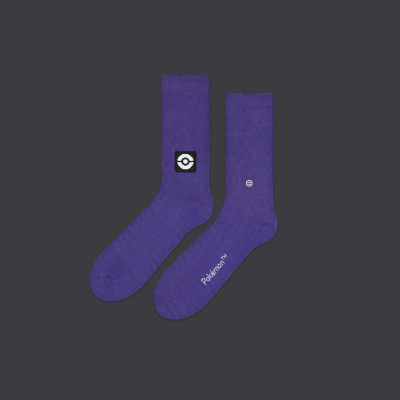 Pixel Pokéball Socks Purple