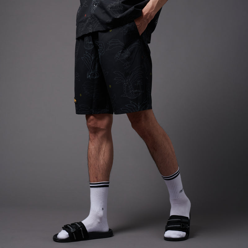 Giratina Pattern Techno Shorts