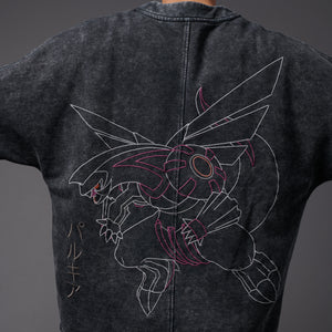 Dialga and Palkia Kimono Acid Black