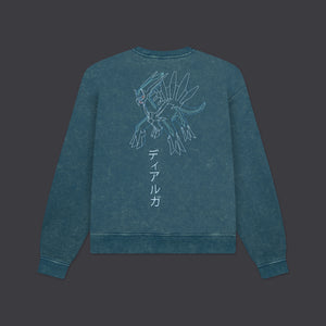 Dialga Crewneck Acid Blue