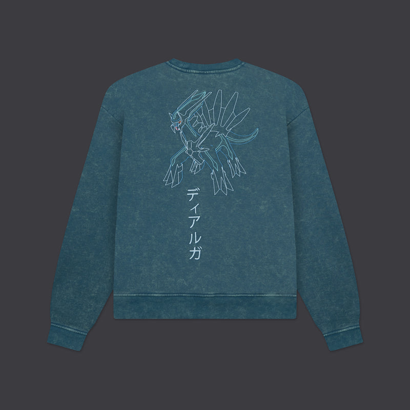 Dialga Crewneck Acid Blue