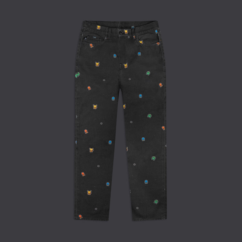 Starter Pattern Loose Fit Denim