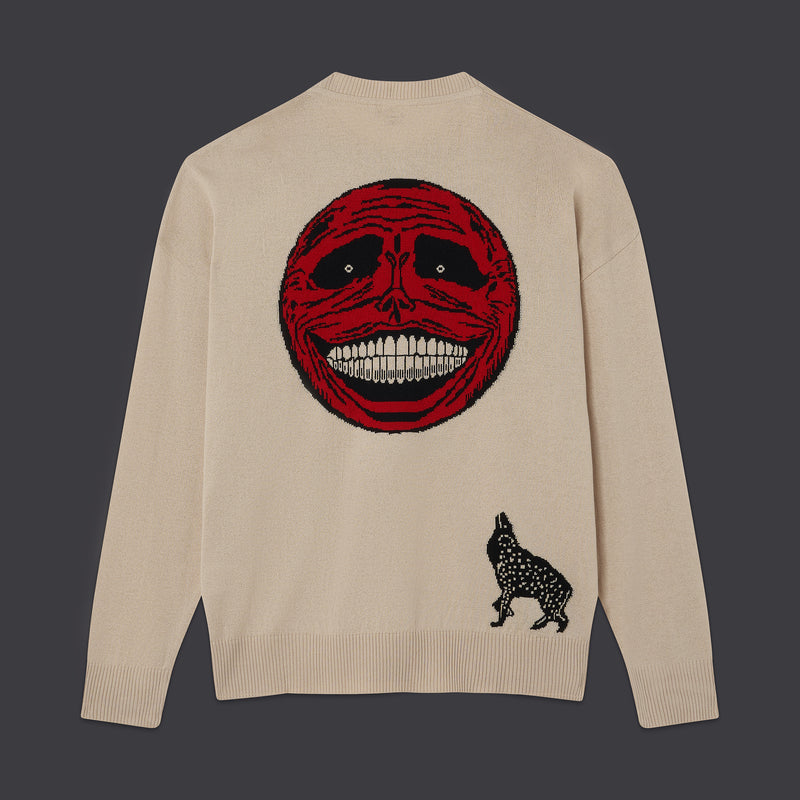 Black Moon Tarot Sweater Beige