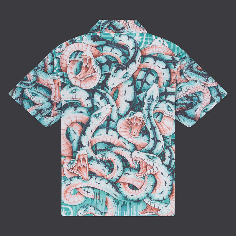 Medusa Bowling Shirt Acquamarine