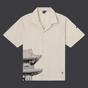 BENCH Tokyo Bowling Shirt Beige / Black