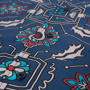Tapestry Bowling Shirt Blue