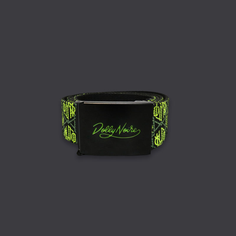 Monogram Clip Belt Bright Lime