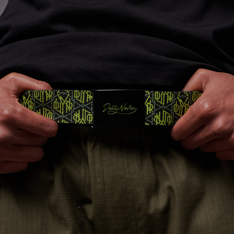 Monogram Clip Belt Bright Lime