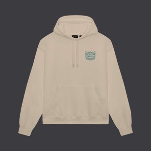 Ganesha Outline Hoodie Beige