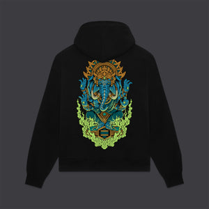 Ganesha Hoodie Black