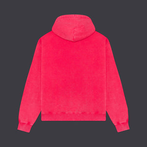 Acid Wash Hoodie Raspberry