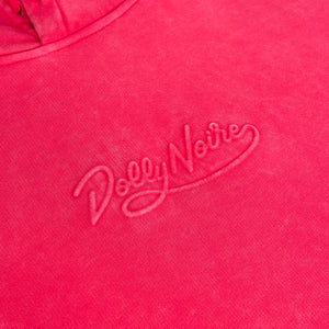 Acid Wash Hoodie Raspberry