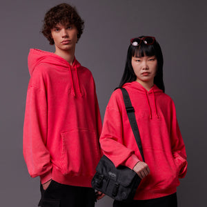 Acid Wash Hoodie Raspberry