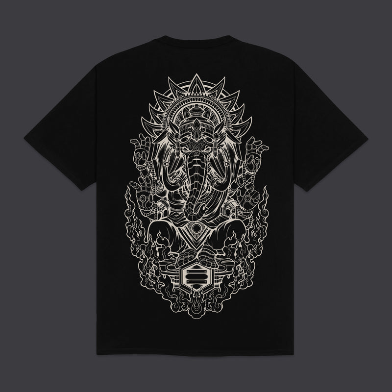 Ganesha Outline Tee Black