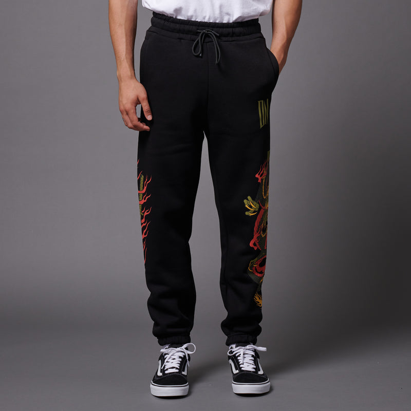 Ryu Dragon Sweatpants Black