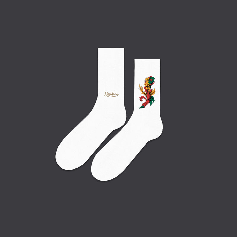 Asso di Bastoni Socks White
