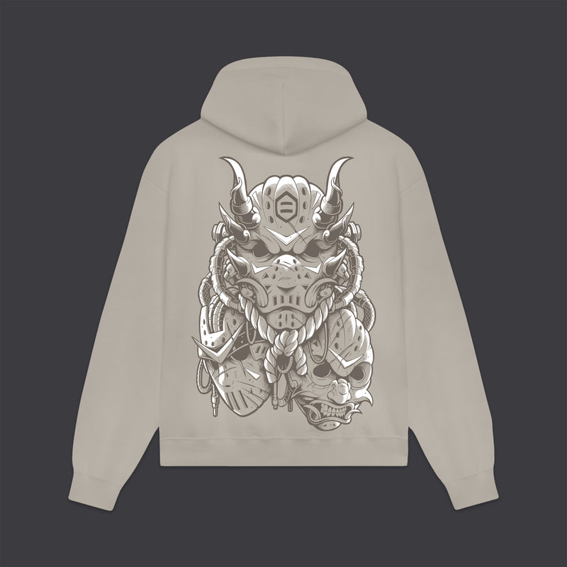 Hockey Mask Trio Hoodie Beige