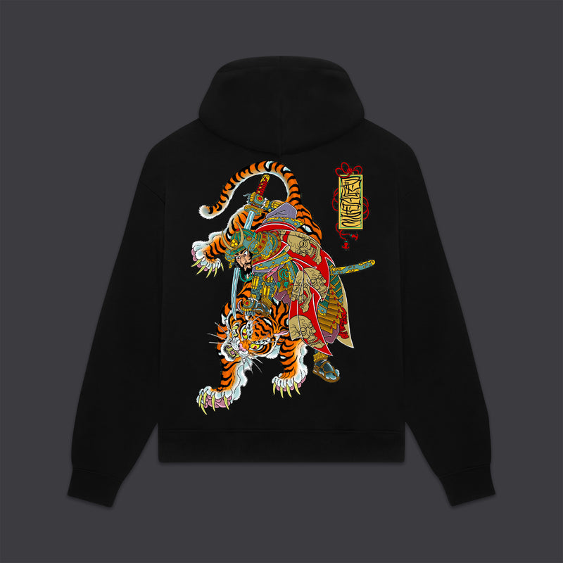 Tiger and Soldier Hoodie Black