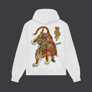Tiger and Soldier Hoodie White