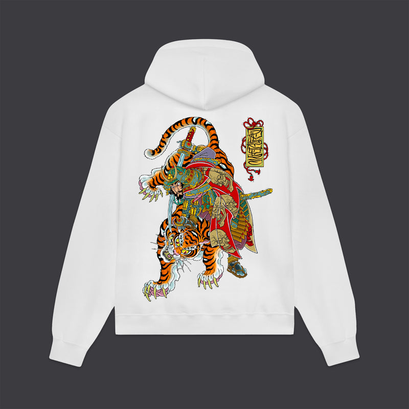 Tiger and Soldier Hoodie White