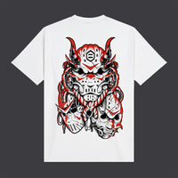 Hockey Mask Trio Tee White
