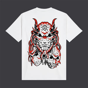 Hockey Mask Trio Tee White