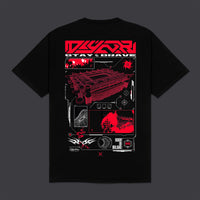 Sci-fi Stadium Tee Black & Red