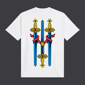 Tre di Spade - Napoletane Tee White