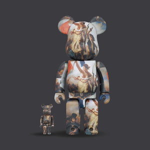 BEARBRICK 400% DELACROIX LIBERTY LEADING THE PEOPLE 2-PACK